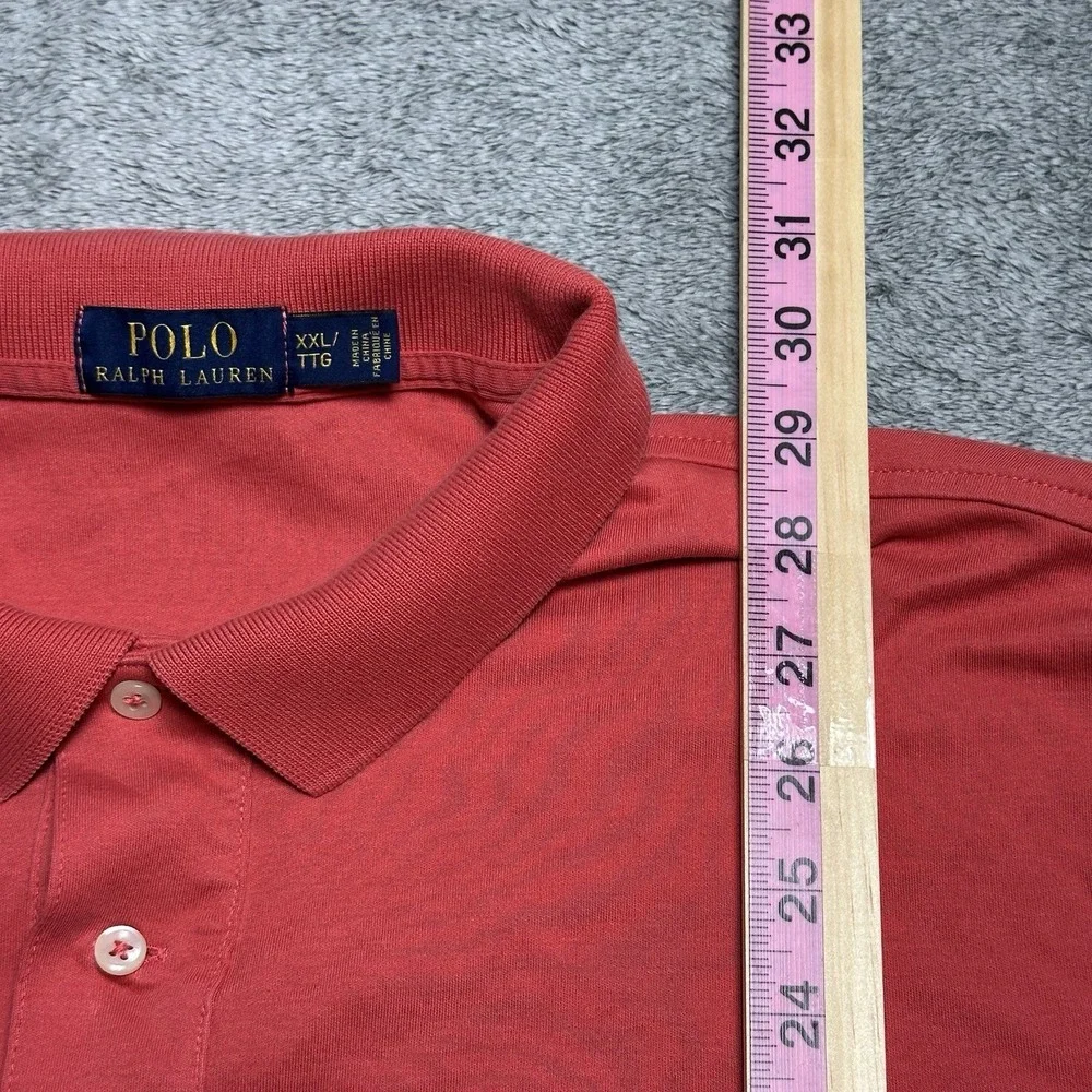Polo Ralph Lauren Mens Red/Salmon Short Sleeve Collared Polo Size XXl